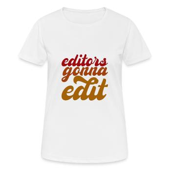 Les éditeurs vont modifier - T-shirt respirant Femme - blanc - Devant - AI Model Female 172 dark (172cm)