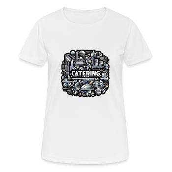 Équipe de restauration 6 - T-shirt respirant Femme - blanc - Devant - AI Model Female 172 dark (172cm)