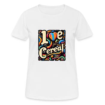 I Love Cereal 5 - Women's Breathable T-Shirt - white - Front - AI Model Female 172 dark (172cm)