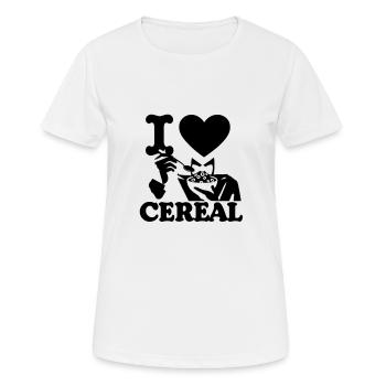 I Love Cereal 6 - Women's Breathable T-Shirt - white - Front - AI Model Female 172 dark (172cm)