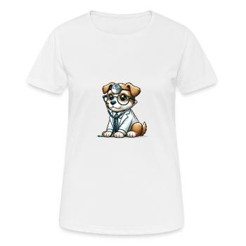 Cute Dog Doctor - Frauen T-Shirt atmungsaktiv - Weiß - Vorne - AI Model Female 172 dark (172cm)