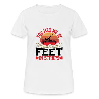 You Had Me At Feet In Straps 42 - Frauen T-Shirt atmungsaktiv - Weiß - Vorne - AI Model Female 172 dark (172cm)