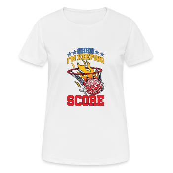 Chut, je garde le score à 20 - T-shirt respirant Femme - blanc - Devant - AI Model Female 172 dark (172cm)