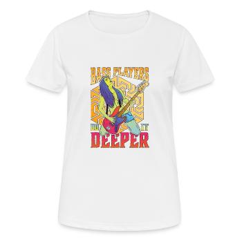 Bass Players Do It Deeper 5 - Frauen T-Shirt atmungsaktiv - Weiß - Vorne - AI Model Female 172 dark (172cm)