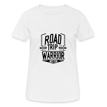 Road Trip Guerrier 5 - T-shirt respirant Femme - blanc - Devant - AI Model Female 172 dark (172cm)