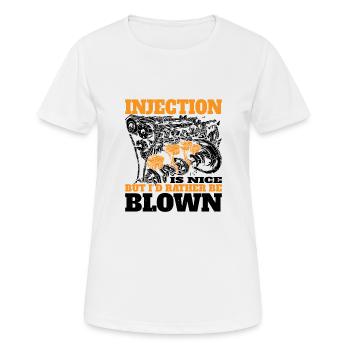 L’injection est agréable mais je préfère être soufflé 7 - T-shirt respirant Femme - blanc - Devant - AI Model Female 172 dark (172cm)