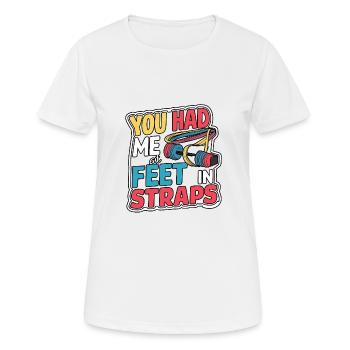 You Had Me At Feet In Straps 57 - Frauen T-Shirt atmungsaktiv - Weiß - Vorne - AI Model Female 172 dark (172cm)