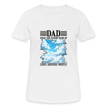 De quoi sont faits les nuages, les serveurs Linux principalement 26 - T-shirt respirant Femme - blanc - Devant - AI Model Female 172 dark (172cm)