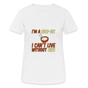Je suis un riz-est-ce que je ne peux pas vivre sans riz 3 - T-shirt respirant Femme - blanc - Devant - AI Model Female 172 dark (172cm)