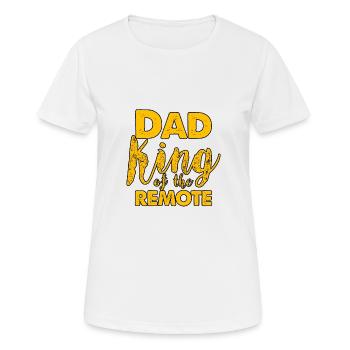 Papa Roi De La Télécommande 3 - T-shirt respirant Femme - blanc - Devant - AI Model Female 172 dark (172cm)