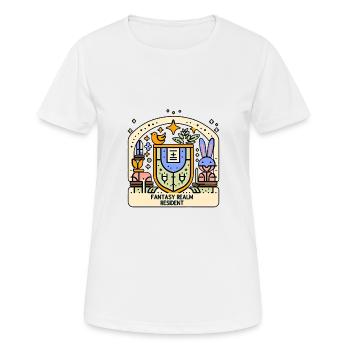 Fantasy Realm Resident - Frauen T-Shirt atmungsaktiv - Weiß - Vorne - AI Model Female 172 dark (172cm)