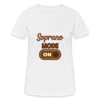 Soprano Mode On 2 - Frauen T-Shirt atmungsaktiv - Weiß - Vorne - AI Model Female 172 dark (172cm)