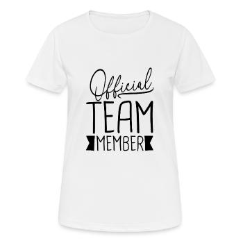 Offizielles Team Mitglied - Sport Verein Kellner - Frauen T-Shirt atmungsaktiv - Weiß - Vorne - AI Model Female 172 dark (172cm)