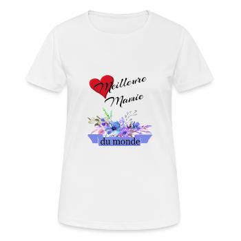 Meilleure Mamie du monde - T-shirt respirant Femme - blanc - Devant - AI Model Female 172 dark (172cm)
