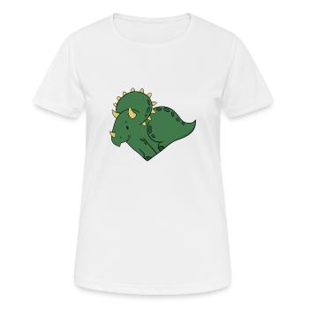 Love Triceratops - Women's Breathable T-Shirt - white - Front - AI Model Female 172 dark (172cm)
