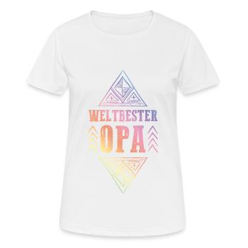 Weltbester Opa - Frauen T-Shirt atmungsaktiv - Weiß - Vorne - AI Model Female 172 dark (172cm)