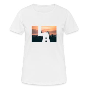LA Los Angeles Sunset - Women's Breathable T-Shirt - white - Front - AI Model Female 172 dark (172cm)