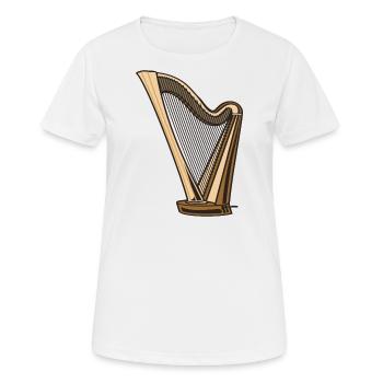 Harfe - Frauen T-Shirt atmungsaktiv - Weiß - Vorne - AI Model Female 172 dark (172cm)