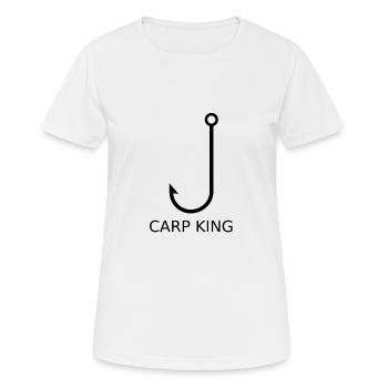Carp King - Frauen T-Shirt atmungsaktiv - Weiß - Vorne - AI Model Female 172 dark (172cm)