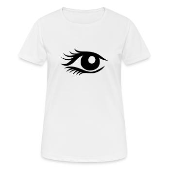 œil - T-shirt respirant Femme - blanc - Devant - AI Model Female 172 dark (172cm)