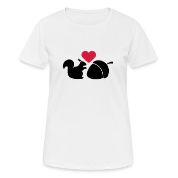 Squirrel Nut Love - Frauen T-Shirt atmungsaktiv - Weiß - Vorne - AI Model Female 172 dark (172cm)