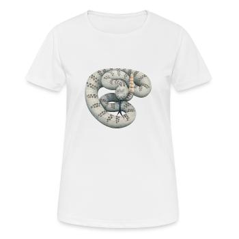 Klapperschlange - Frauen T-Shirt atmungsaktiv - Weiß - Vorne - AI Model Female 172 dark (172cm)