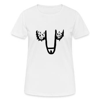 Penis - Frauen T-Shirt atmungsaktiv - Weiß - Vorne - AI Model Female 172 dark (172cm)