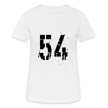 nombre 54 - T-shirt respirant Femme - blanc - Devant - AI Model Female 172 dark (172cm)