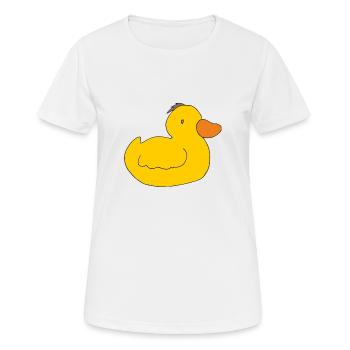 ente entchen - Frauen T-Shirt atmungsaktiv - Weiß - Vorne - AI Model Female 172 dark (172cm)
