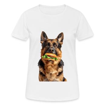 Deutscher Schäferhund - Frauen T-Shirt atmungsaktiv - Weiß - Vorne - AI Model Female 172 dark (172cm)