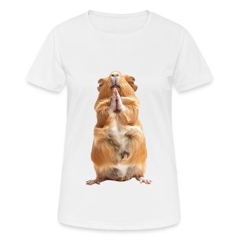 Meerschweinchen - Frauen T-Shirt atmungsaktiv - Weiß - Vorne - AI Model Female 172 dark (172cm)