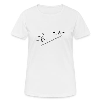 kegeln alle neune - Frauen T-Shirt atmungsaktiv - Weiß - Vorne - AI Model Female 172 dark (172cm)