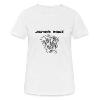 Watten - Frauen T-Shirt atmungsaktiv - Weiß - Vorne - AI Model Female 172 dark (172cm)