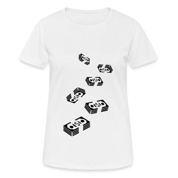 Money Money silhouette - Women's Breathable T-Shirt - white - Front - AI Model Female 172 dark (172cm)