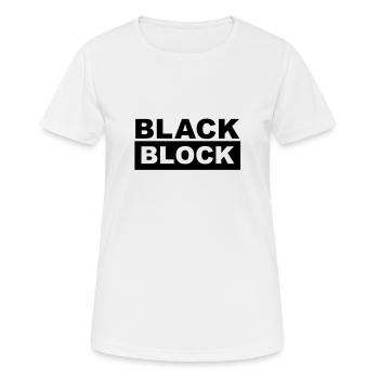 black block - black bloc - Frauen T-Shirt atmungsaktiv - Weiß - Vorne - AI Model Female 172 dark (172cm)
