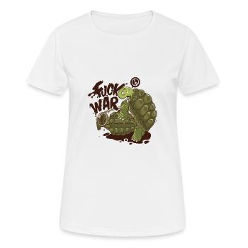 Humour Fuck War - T-shirt respirant Femme - blanc - Devant - AI Model Female 172 dark (172cm)