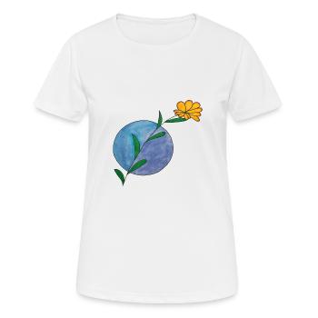 Fleur ronde - T-shirt respirant Femme - blanc - Devant - AI Model Female 172 dark (172cm)