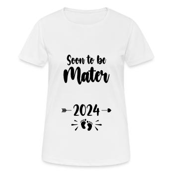 Mater Soon To Be Mom 2024 Mother Pregnant Kids Mot - Women's Breathable T-Shirt - white - Front - AI Model Female 172 dark (172cm)