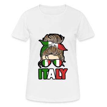 Italie Italien Italien Italie - T-shirt respirant Femme - blanc - Devant - AI Model Female 172 dark (172cm)