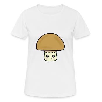 Champignon Kawaii Champignon Légume Kawaii Fruit Kawaii - T-shirt respirant Femme - blanc - Devant - AI Model Female 172 dark (172cm)