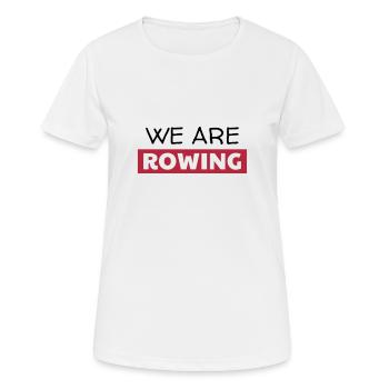 Aviron Rameur Sport Barreur Rowing - T-shirt respirant Femme - blanc - Devant - AI Model Female 172 dark (172cm)