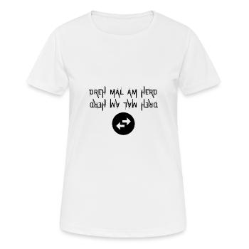 TURN THE STOVE backwards gives the same, FUN - Women's Breathable T-Shirt - white - Front - AI Model Female 172 dark (172cm)
