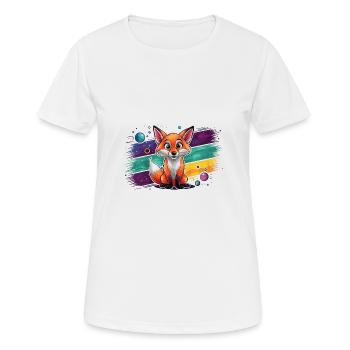 Renard - Illustration - T-shirt respirant Femme - blanc - Devant - AI Model Female 172 dark (172cm)