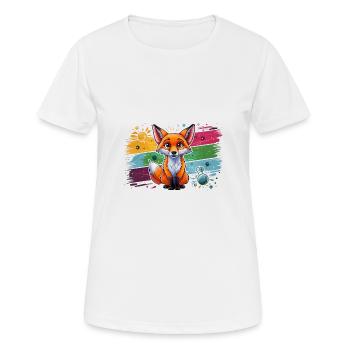 Renard - Illustration - T-shirt respirant Femme - blanc - Devant - AI Model Female 172 dark (172cm)
