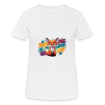 Renard - Illustration - T-shirt respirant Femme - blanc - Devant - AI Model Female 172 dark (172cm)