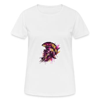Spartan Skull Helmet Spartan - Women's Breathable T-Shirt - white - Front - AI Model Female 172 dark (172cm)