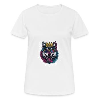 Wolf Comic - Women's Breathable T-Shirt - white - Front - AI Model Female 172 dark (172cm)