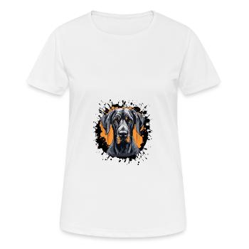 Great Dane Dog Portrait - Women's Breathable T-Shirt - white - Front - AI Model Female 172 dark (172cm)