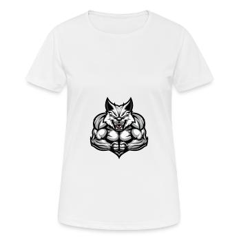 Cat Muscles Workout - Women's Breathable T-Shirt - white - Front - AI Model Female 172 dark (172cm)