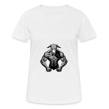 Greyhound Dog Muscles Bodybuilding - Women's Breathable T-Shirt - white - Front - AI Model Female 172 dark (172cm)